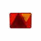 Cabochon lanterne droit de remorque AJBA RL 80  - 6 fonctions - Position, stop, éclairage plaque, anti brouillard, clignotant