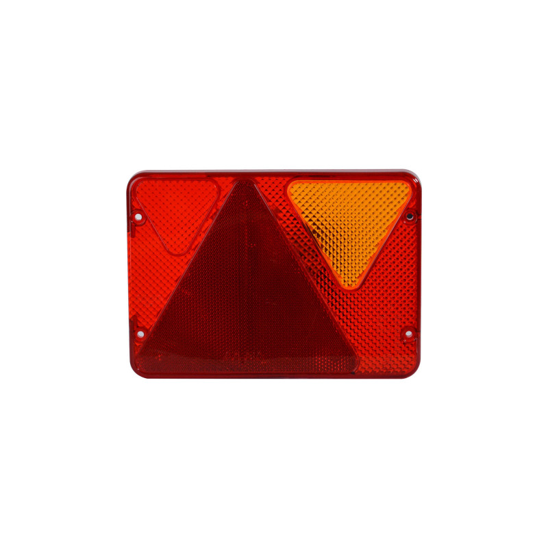 Cabochon lanterne droit de remorque AJBA RL 80  - 6 fonctions - Position, stop, éclairage plaque, anti brouillard, clignotant