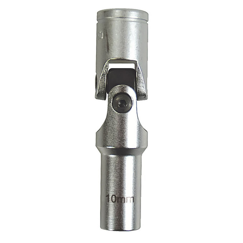 Douille bougie cardan 10 mm - carré 3/8 - 6 pans chrome vanadium