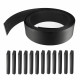 Bordurette de jardin Semi rigide noire - Hauteur 14cm - 12 mètres  - Flexible - bordure de gazon avec 12 piquets de fixation