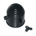 Cache boule en plastique, pour boule diamètre 50 mm, avec clé de sécurité