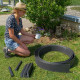 Bordurette de jardin Semi rigide noire - Hauteur 14cm - 12 mètres  - Flexible - bordure de gazon avec 12 piquets de fixation