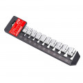 Coffret de 10 douilles 3/8'' : 9/10/11/12/13/14/15/16/17/19 mm, finition mat
