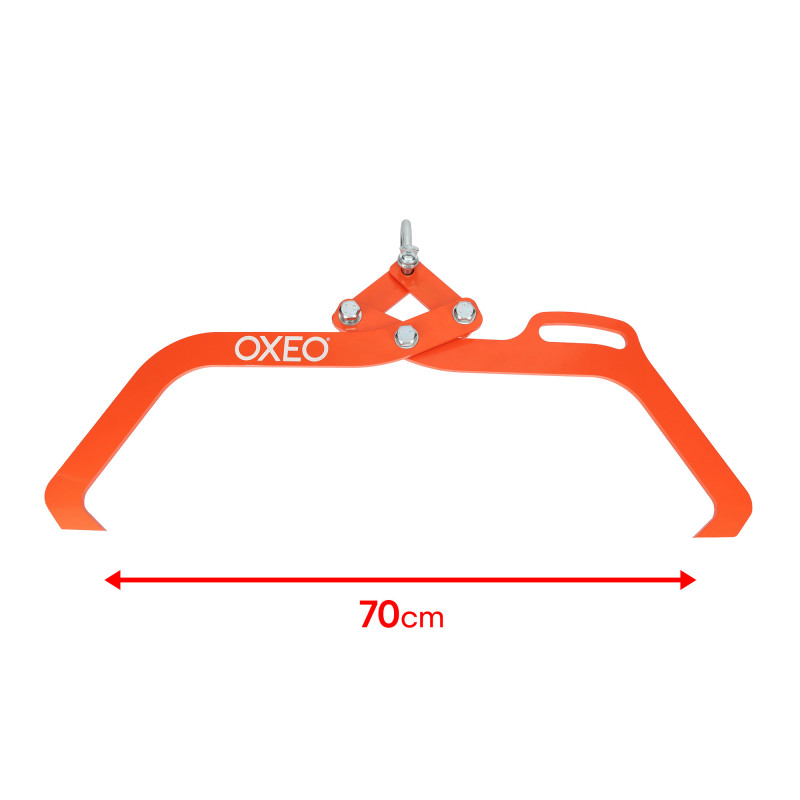 Pince forestière capacité 1000 kg - pour troncs max. 700 mm - Pince de levage 2 mandrins de serrage - Force 1 tonne - poignée