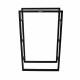 Range bûches robuste en acier - Porte bûches Intérieur extérieur - Support Rangement Bois de cheminée - 100 x 60 x 24 cm - Noir