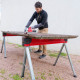 Tréteaux Pliables X 2 -1000kg - Métal - Surface Antidérapante - Poignées de transport - Largeur 48mm - Tréteau chantier atelier