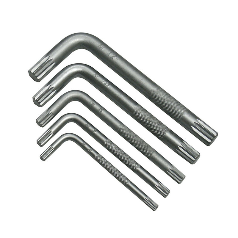 Clés auto serie M mâles à dentures multiples CV,en chrome vanadium X 5
