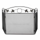 Grille de protection cheminée - Pare feu cheminée - Pliable 3 panneaux - Longueur 131cm - Hauteur 73cm - Acier - Décoratif