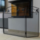 Grille de protection cheminée - Pare feu cheminée - Pliable 3 panneaux - Longueur 131cm - Hauteur 73cm - Acier - Décoratif