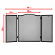 Grille de protection cheminée - Pare feu cheminée - Pliable 3 panneaux - Longueur 96cm - Hauteur 58cm - Acier