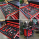 Servante pro 6 tiroirs - 3 tiroirs équipés 112 outils - Fermeture sécurisée - 2 roulettes avec freins - Capacité par tiroir 30kg