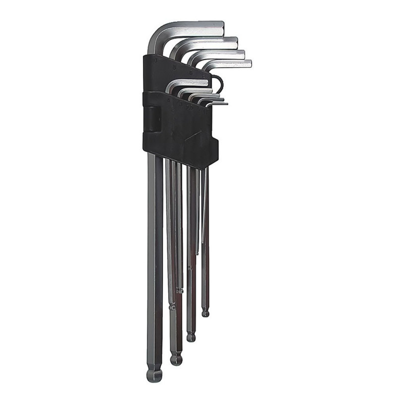 Clés males à tête sphérique de 0,15 à 1 cm T10/T50 embout sphérique X 9