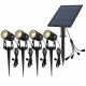 Spots solaires LED avec piquets X4 - Câble 3M - Éclairage Exterieur Solaire pour Jardin et Chemin - Orientable - Étanche IP44