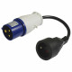 Adaptateur pour caravane 2 phases et terre avec Câble 0,3x1.5 mm