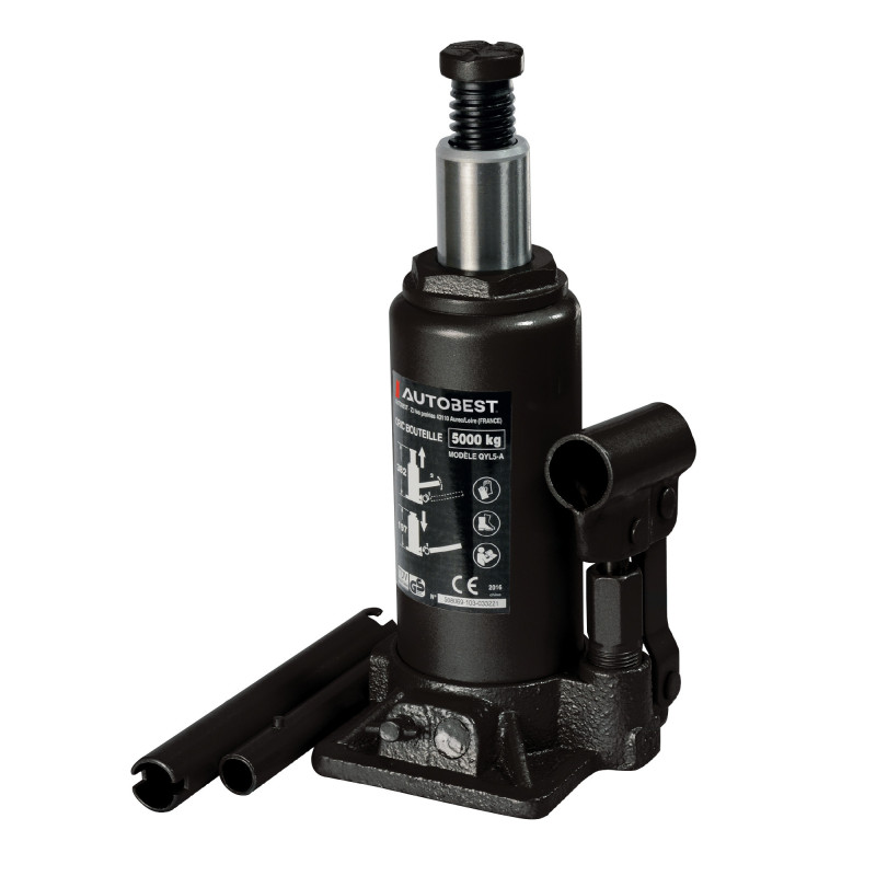 Cric hydraulique bouteille 5 Tonnes de 200 à 405 mm