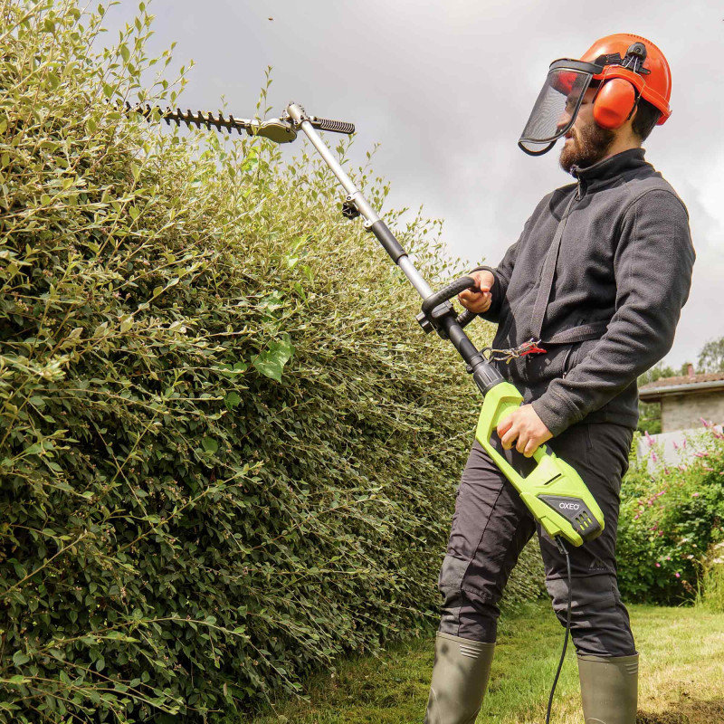 Outil Multifonction électrique 900W -Taille haie - Élagueuse - Débroussailleuse Coupe-bordure - Rallonge 50cm - 2 têtes de coupe