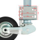 Roue Jockey - 500kg - Tube acier 60mm - Escamotable - Bride de fixation soudée multi-trous - Universelle tous types de remorques