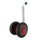 Roue Jockey double - Tube métal 48mm - Pneus increvable 260x85mm  - Pour caravane et remorque