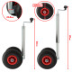 Roue Jockey double - Tube métal 48mm - Pneus increvable 260x85mm  - Pour caravane et remorque