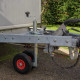 Roue Jockey double - Tube métal 48mm - Pneus increvable 260x85mm  - Pour caravane et remorque