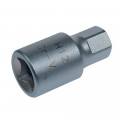 Embout de vidange, chrome vanadium, male,  3/8, 6 pans, 12 mm