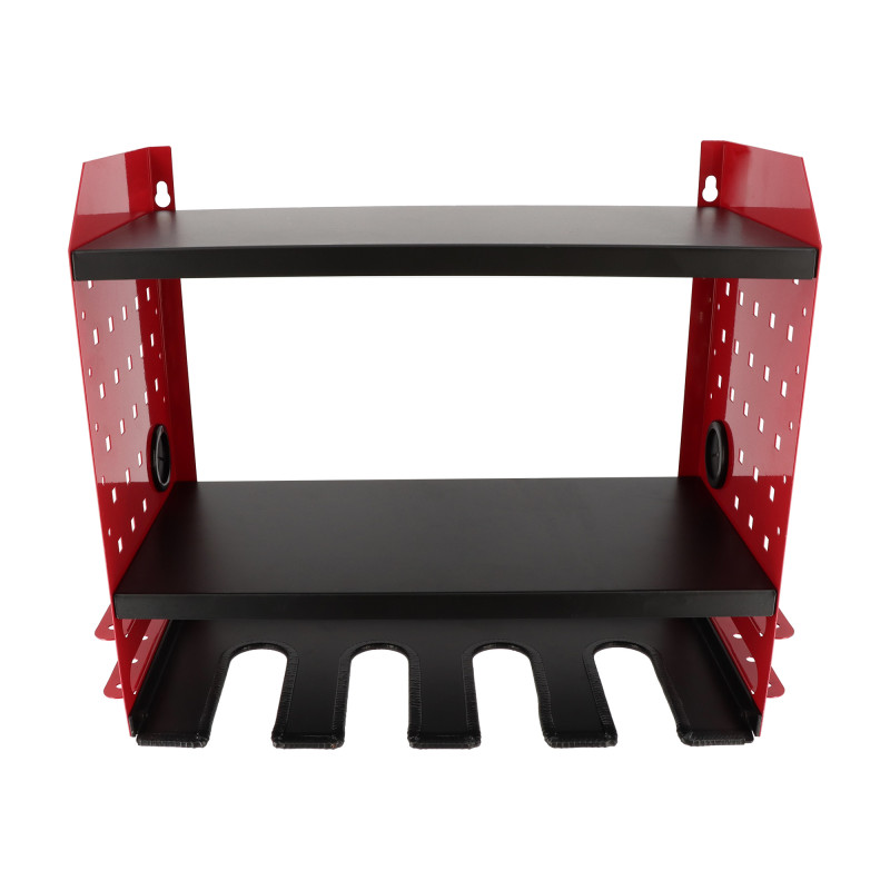 Étagère Murale Rangement Outils Électroportatifs - pour Perceuse - Meuleuse - 4 emplacements - Passage pour Câbles - 45kg