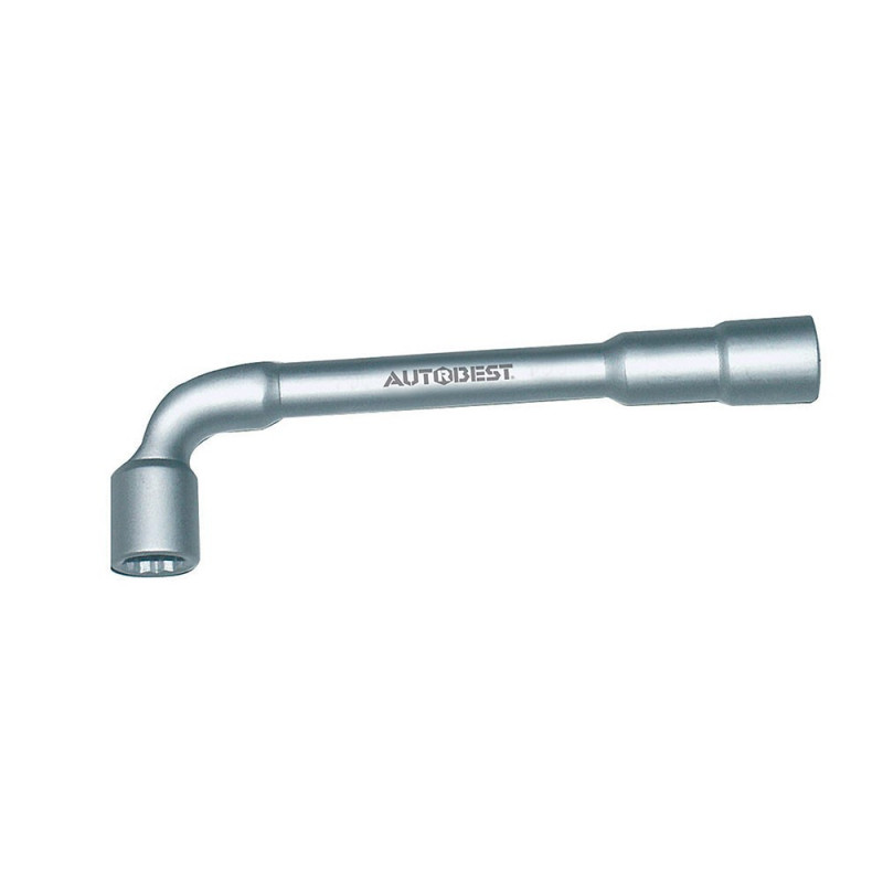 Clé à pipe débouchée, polie satinée, 6/12 pans, diamètre 10 mm