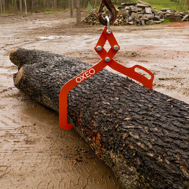 Pince forestière capacité 1000 kg - pour troncs max. 700 mm - Pince de levage 2 mandrins de serrage - Force 1 tonne - poignée