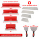 Lames à Lisser plaquiste - Coffret lames 0.35mm et 0.5mm - Acier inoxydable - Perche extensible - Lames souples et rigides