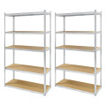 Lot de 2 étagères métal XXL grand modèle - Hauteur 2M20 Largeur 1m20 - charges très lourdes - 5 plateaux - 1325 Kg