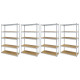 Lot de 4 étagères métal XXL grand modèle - Hauteur 2M20 Largeur 1m20 - charges très lourdes - 5 plateaux - 1325 Kg