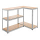 Lot de 4 étagères métal XXL grand modèle - Hauteur 2M20 Largeur 1m20 - charges très lourdes - 5 plateaux - 1325 Kg