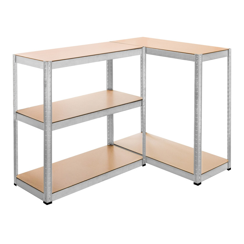 Lot de 4 étagères métal XXL grand modèle - Hauteur 2M20 Largeur 1m20 - charges très lourdes - 5 plateaux - 1325 Kg