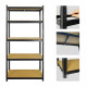 Lot de 2 étagères modulables charges lourdes noire - métal - 5 plateaux - 875 Kg - 180 x 90 x 40cm - rangement garage atelier