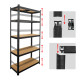 Lot de 2 étagères modulables charges lourdes noire - métal - 5 plateaux - 875 Kg - 180 x 90 x 40cm - rangement garage atelier