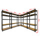 5 étagères spécial angle grand garage noire - étagères de coin charges lourdes - 875 kg - Montage facile par clip et croisillons