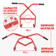 Pince bordure professionnelle - Acier - Capacité serrage réglable 3 positions - Portée 6-45cm - 100kg - Lève bordure Trottoir