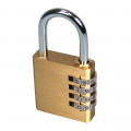 Cadenas à chiffres 40 mm, laiton massif, anse cémentée