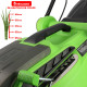Tondeuse à gazon sans fil batterie 18V - Largeur 38cm Hauteur de coupe 25-65mm - Surface 500m² - 2 Batteries grande capacité 4Ah
