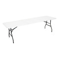 Table pliante jardin Multifonction - Longueur 244 cm - Grande capacité - 10 places - Pique-nique - salle des fêtes - Poignée