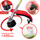 Débroussailleuse thermique professionnelle 62 cm³ - 2 tps - 2en1 - Coupe-bordure - Tête double fil - 2 lames - Anti-vibration