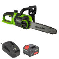 Tronçonneuse sans fil 18V - Longueur de coupe 23cm - Protection main - Etui de protection lame - Batterie 4Ah et chargeur rapide