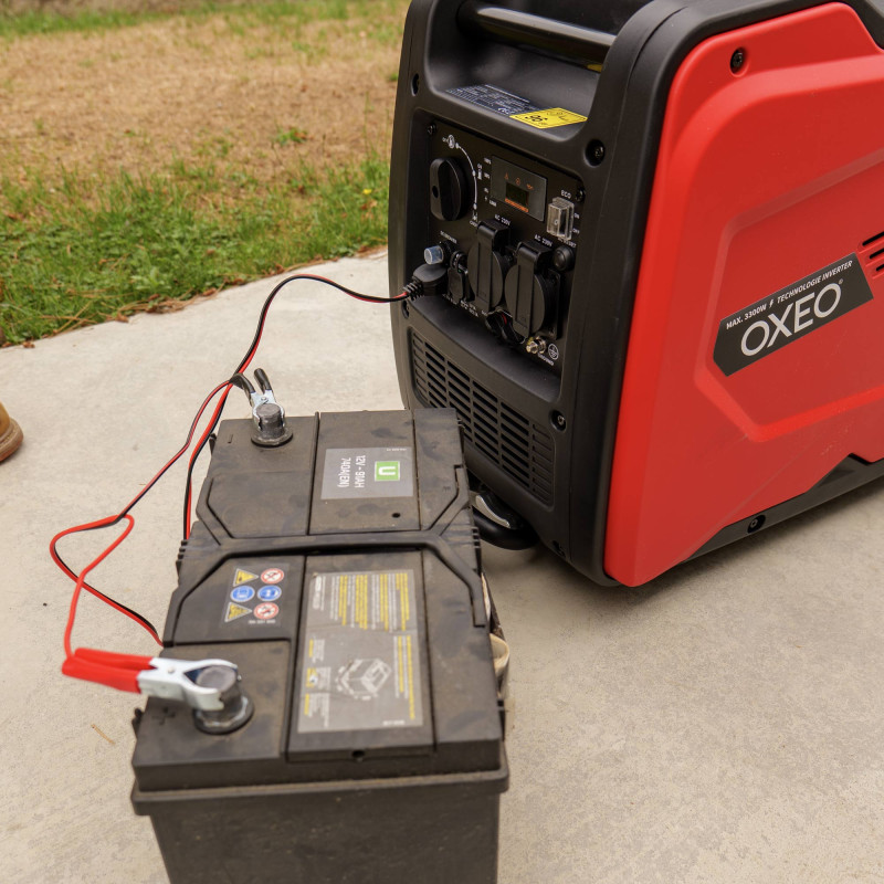 Générateur inverter 3.3 kW - Groupe électrogène silencieux - Sortie USB - Prises AC - Léger Sur roulettes - Camping et Chantier