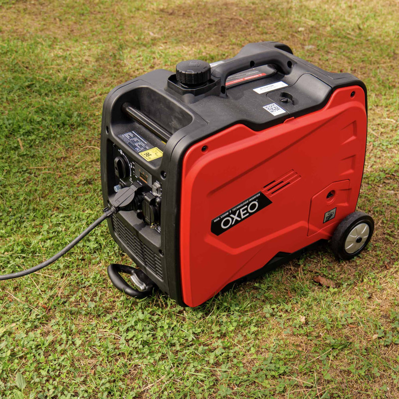 Générateur inverter 3.3 kW - Groupe électrogène silencieux - Sortie USB - Prises AC - Léger Sur roulettes - Camping et Chantier