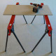 Lot de 2 tréteaux pliables léger - Capacité 760kg - Métal - Tréteaux pour atelier et chantier - Largeur 86cm - Ht 79cm