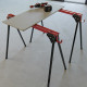 Lot de 2 tréteaux pliables léger - Capacité 760kg - Métal - Tréteaux pour atelier et chantier - Largeur 86cm - Ht 79cm