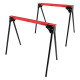 Lot de 2 tréteaux pliables léger - Capacité 760kg - Métal - Tréteaux pour atelier et chantier - Largeur 86cm - Ht 79cm