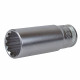 Douille longue 11 mm multi empreinte chrome vanadium