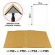 Lot de 48 abrasifs pour kit cales à poncer OXEO - 12 rectangulaires 12 ronds 12 coins 12 détails pointues - Différents Grains