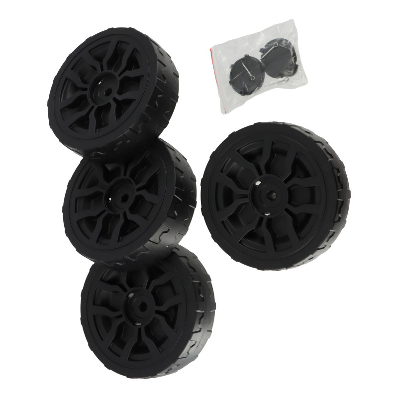 Ensemble de roue - pour tondeuse à gazon sans fil batterie 18V - pièce de rechange pour ref OXEO 760434